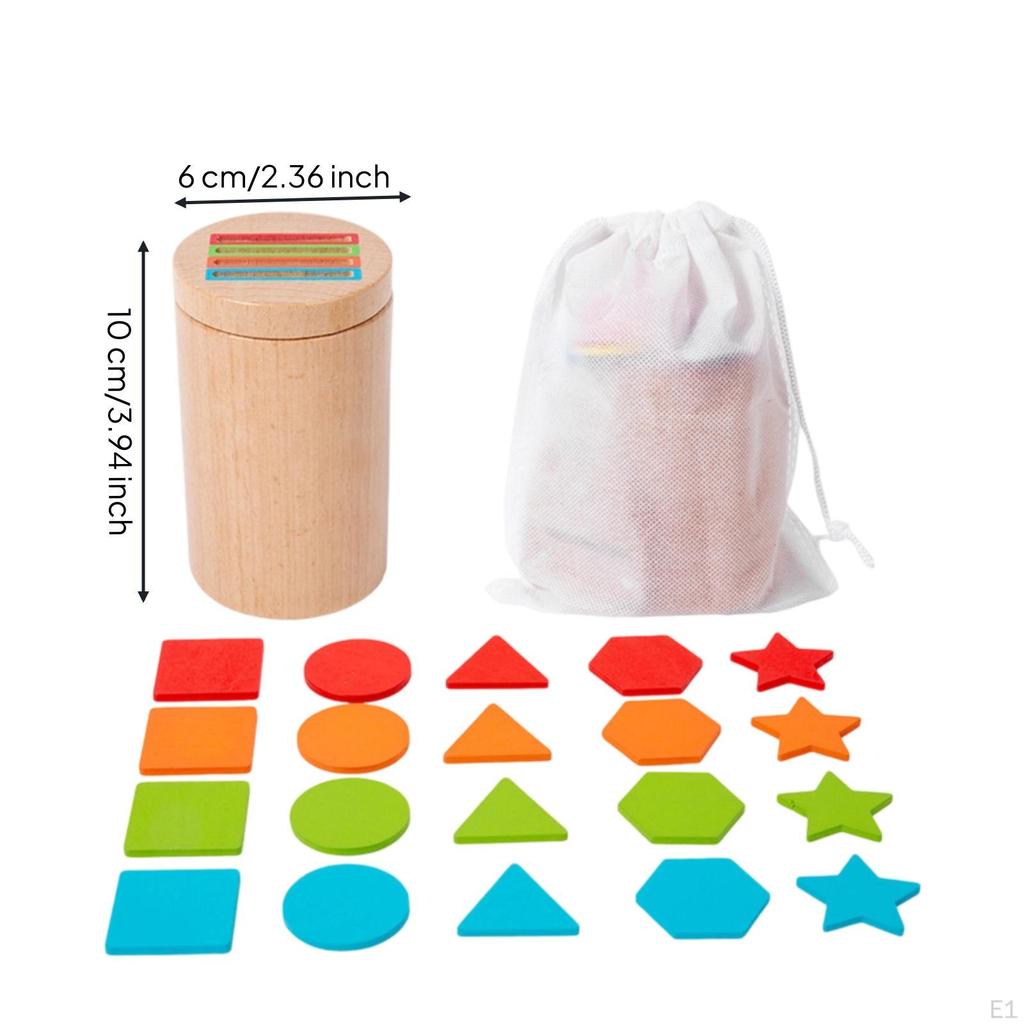Wooden Sorting Toy with Storage Box Sensory Educational Shape Sorter for Young
