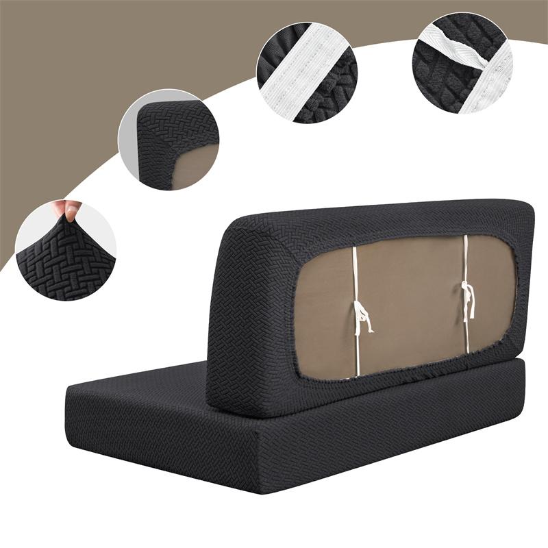 2 stuks/set RV Dinette Kussenhoes Jacquard Stretch Camper Bank Stoelhoezen RV Auto Bankhoes Stoelhoes voor Restaurant Café 1 Set(2pcs)