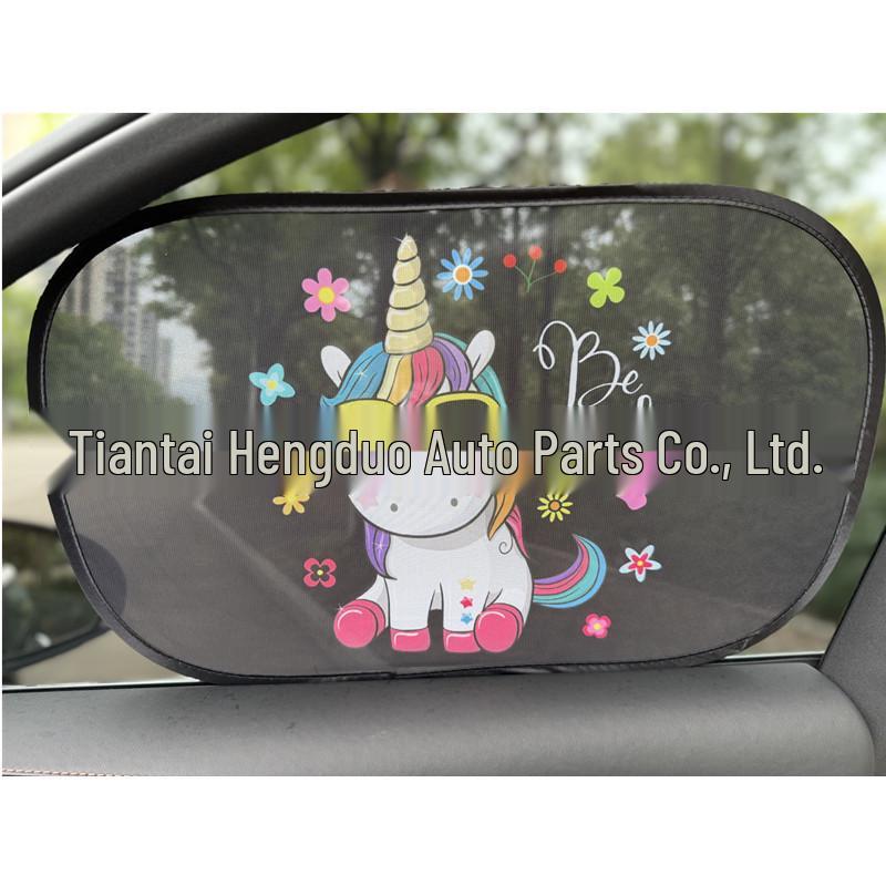 Adjustable Foldable Car Side Window Sunshade - Offers Sun Protection and Heat Insulation Without Blocking the View