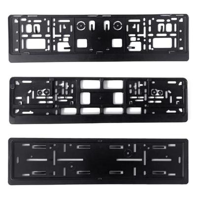 Black Plastic License Number Plates Holder  Surround European License Plate Frame