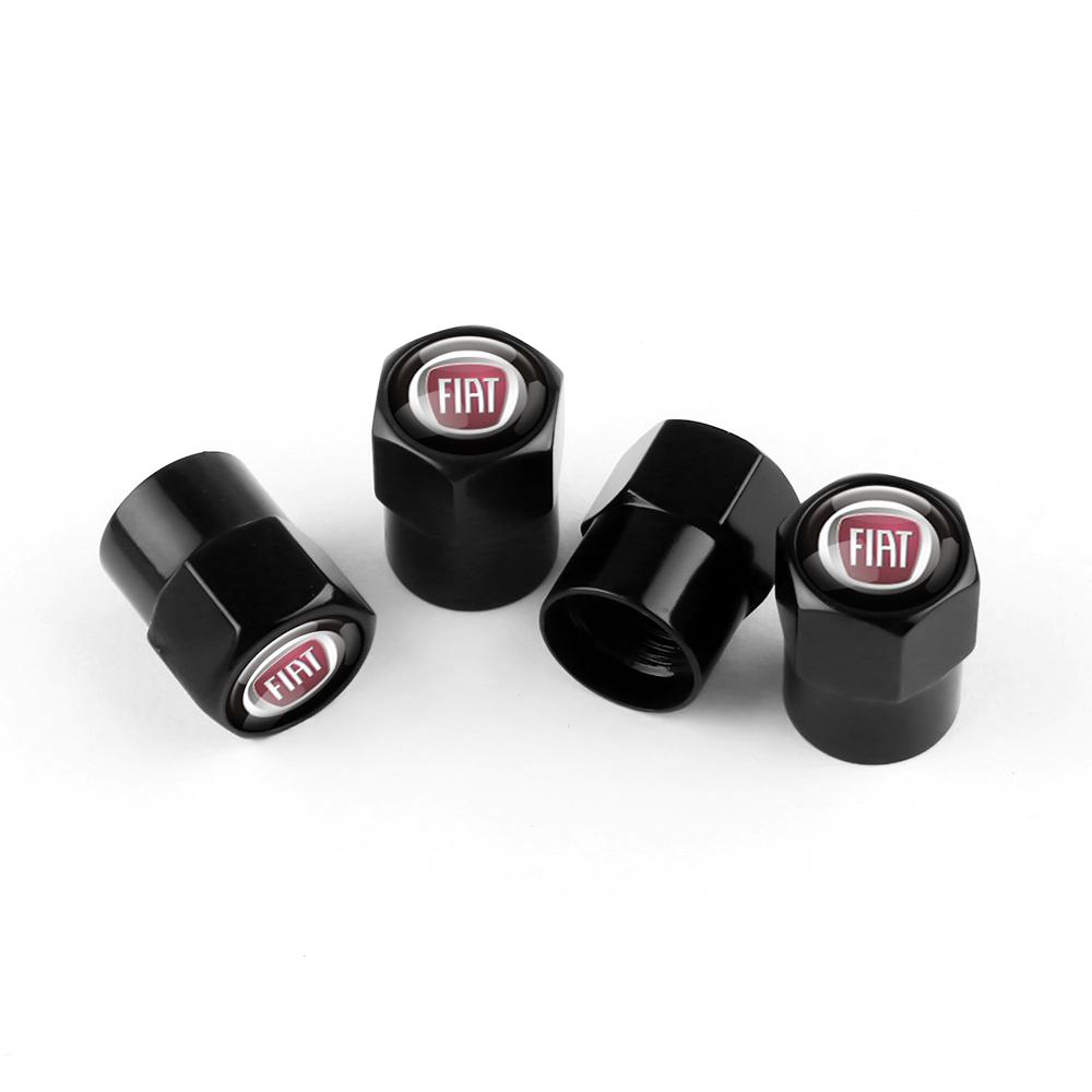 Auto Styling 4 Stück Auto Reifen Kohlefaser Metall Ventilkappe Abzeichen Zubehör Für Fiat ABARTH 500 Fiorino 595 124 Ducato Cross Palio