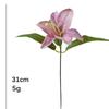 Lily and Baby's Breath Artificial Bouquet - Decorative Faux Flowers Arrangement