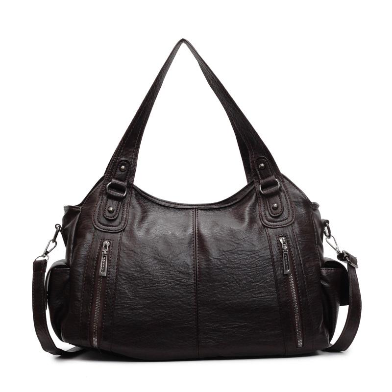 2025 Trendy Women's Retro-Style Tote: Large Capacity, Simple, Versatile, Single Shoulder & Crossbody Handbag.