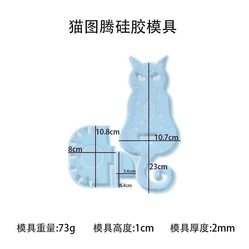 DIY Cat Shaped Candle Mold Halloween Wall Mounted Epoxy Resin Silicone Candle Mold Holiday Party Decoration Production Kit