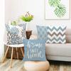 Blue and White Geometric Decorative Pillowcase Living Room Office Home Pillowcase Car Ornaments Ideal Gift