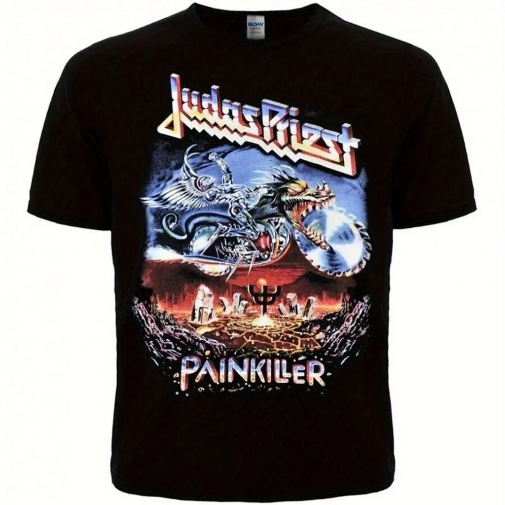 Y2k Retro Rock Band Pattern T-shirt Punk Hip Hop Gothic T-shir New Retro Fashion Casual Loose Streetwear Sports Tops Unisex
