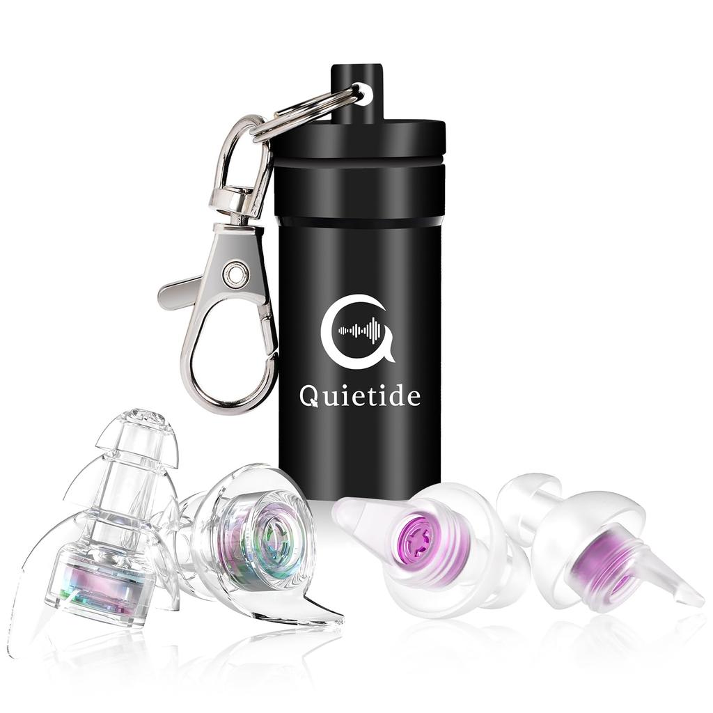 Quietide Live Ear Protectors for Preventing Hearing Ideal for Enjoying Loud Music at and Washable and Includes a Carrying Case and Japanese Purple and