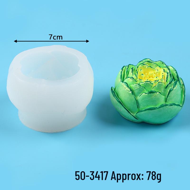 Stampo in Silicone Fiore di Peonia 3D per Candele, Sapone e Arte in Resina