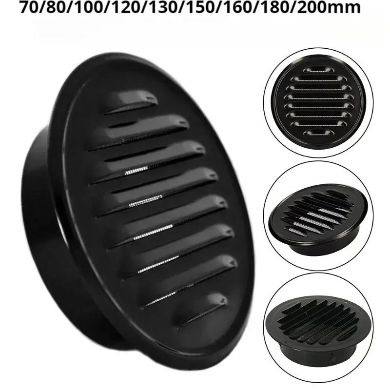 70-300Mm Round Stainless Steel Air Vent Grille Insect Protection Home Exterior Wall Ducting Ventilation Tools Exhaust Hoods