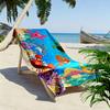 Cartoon Sea Animals and Coral Design Beach Towel Quick-drying for Travel Outdoor Sports Jogging Beach and Swimming