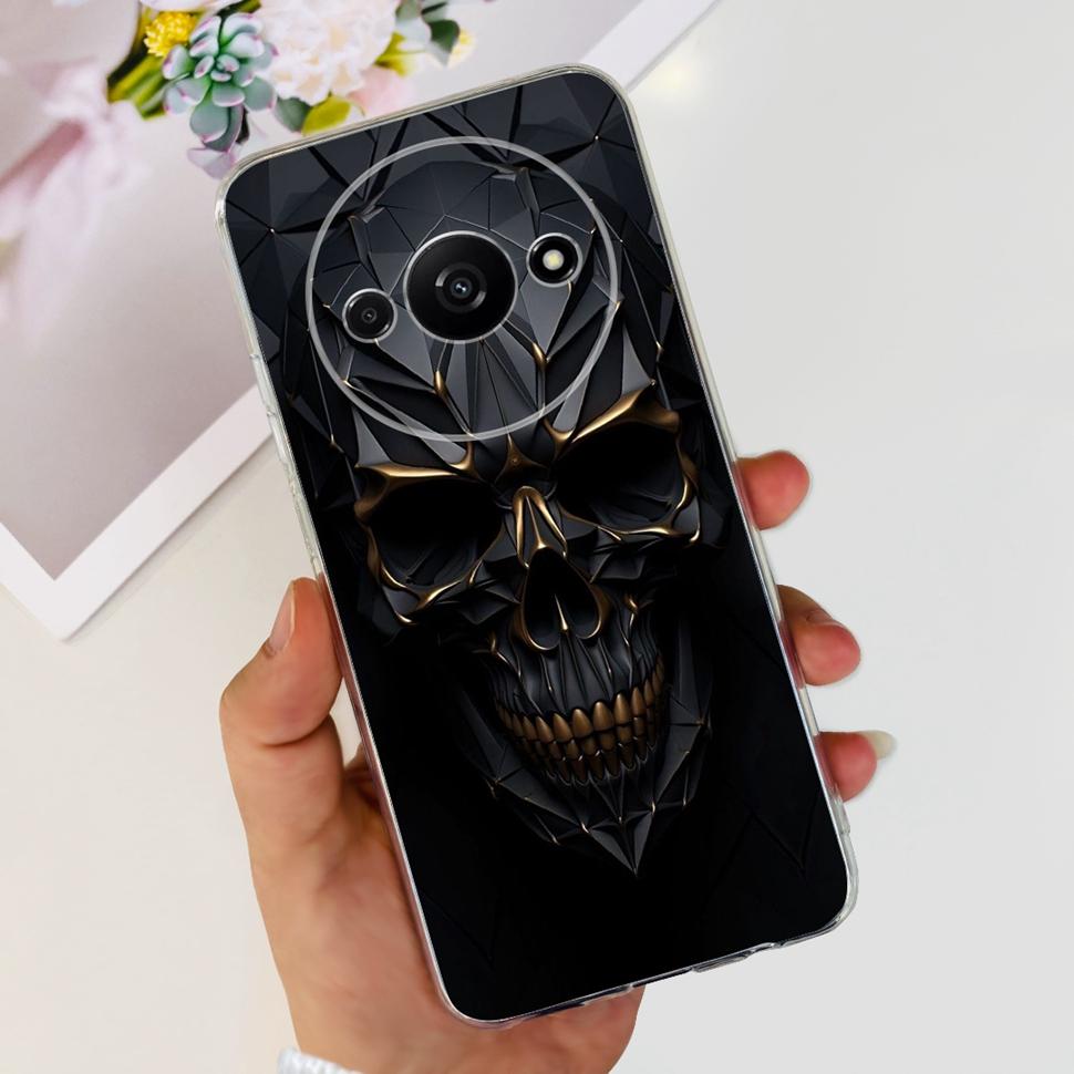 For Xiaomi Redmi A3 Case RedmiA3 Flower Cartoon Fundas Soft Silicone Casing For Xiaomi Poco C61 PocoC61 Coque Ultra Slim Cover