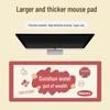 Extra Large Doodle Text Mouse Pad with Lock Edge - Thick, Durable Keyboard Desk Mat