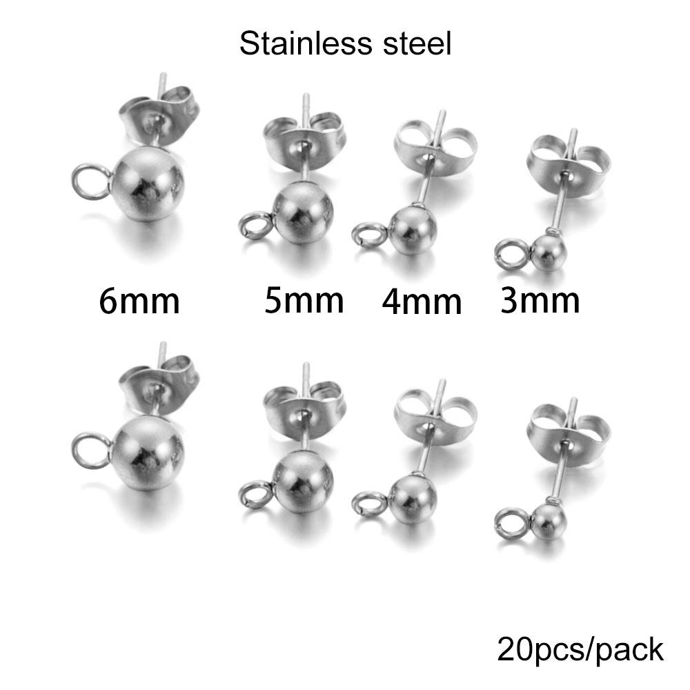 20-100 teile/los Gold Edelstahl Blank Post Ohrring Bolzen Basis Pins Mit Ohrring Stecker Erkenntnisse Ohr Zurück Für DIY Schmuck Machen