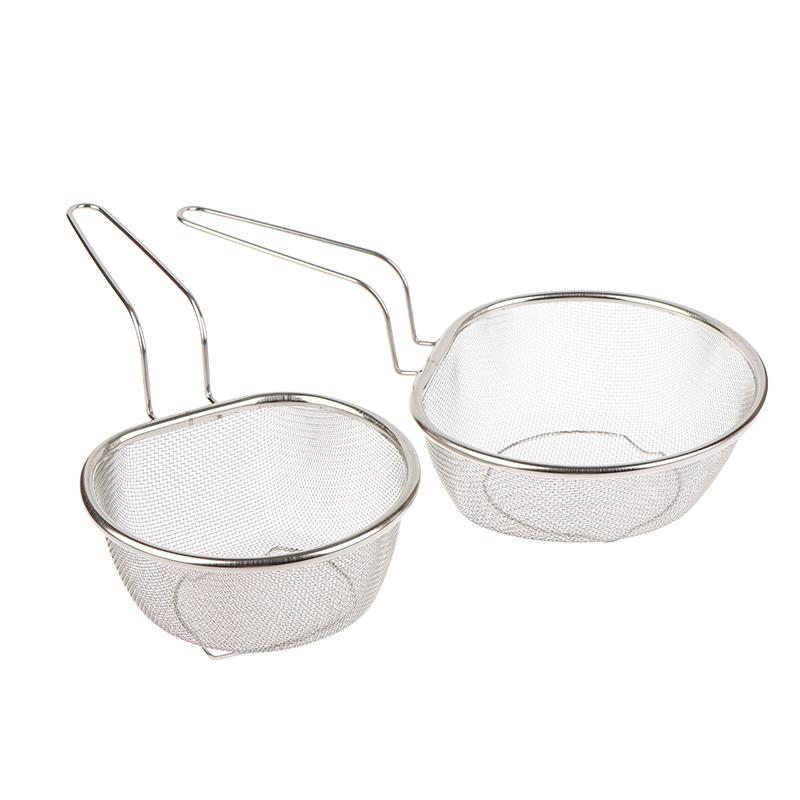 316 Stainless Steel Colander Flour Sieve Kitchen Lo Mein Strainer Deep Frying Basket Chafing Dish Versatile Cooking Utensil