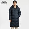 XueZhongFei Men's Hooded Mid-Length Down Jacket