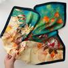 New Women's Silk Satin Hair Scarves Fashion Square Printed Headscarf 70cm Professional Accessories Designer Scarf Headband