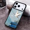 Red-crowned Crane Bird Phone Case for iPhone 17 16 15 Pro Max Air 14 13 12 11 Plus Shockproof Capa Cover