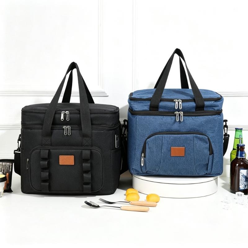 Large Capacity Outdoor Picnic Coolers Bag For Food Freshness Waterproof Oxfords Fabric Adjustable Shoulder Strap
