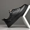 Men's shoes 2025 summer new youth leather waterproof little white board shoes British style Korean version platform casual shoes tide