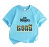 Kids Boys Girls 100% Cotton Crew Neck Short Sleeve T-Shirt, Cute Casual Funny Cartoon Walking Print Soft Breathable Lightweight Summer Daily Wear Top