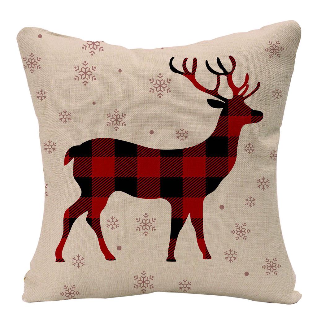 Combination Home Christmas Linen Pillow Case Festive Home Decoration Pillow Cushion Cover Pillow