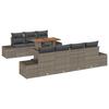 VidaXL Ensemble de Sofa de Jardin de 8 Pièces avec Coussins Gris Rattan Poly 3358659