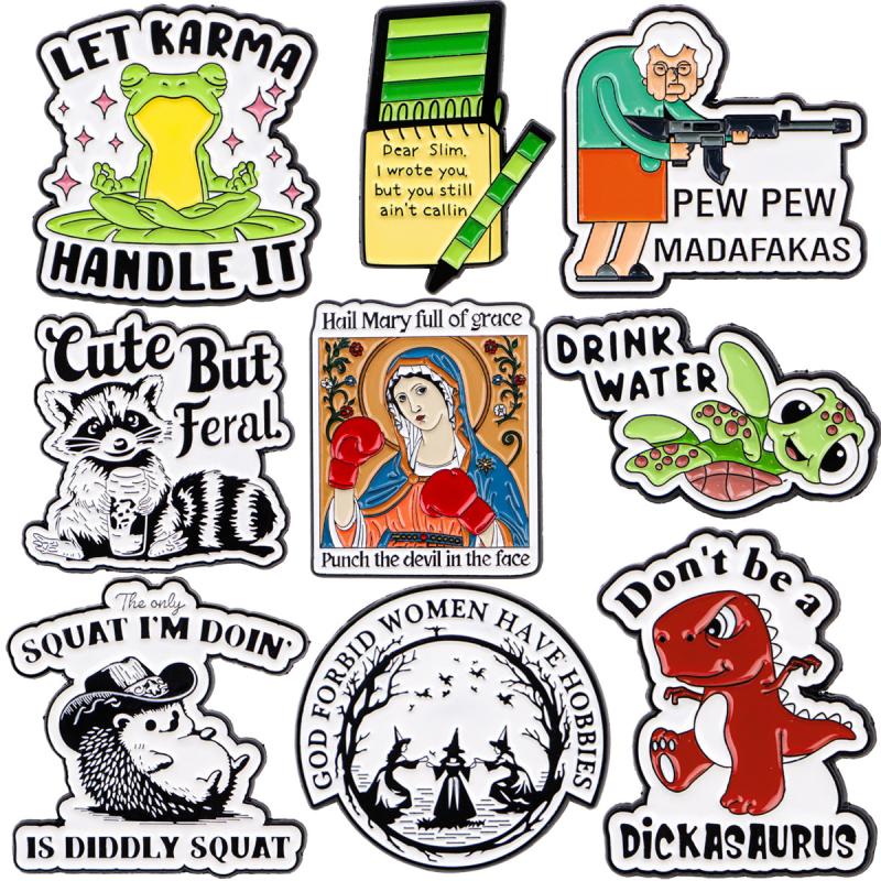 

Vintage Enamel Pin Fantasy Brooch Pines Lapel Pins Badge On Backpack Clothing Accessories Halloween Jewelry Party Gifts A2