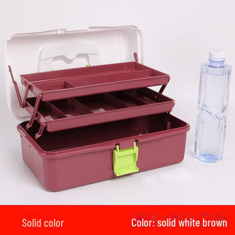 Large Capacity 3-Layer Transparent Art Tool & Pencil Storage Box