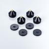 Pailvens Speaker Speaker Spike with 16 for Improved Audio Sound Quality and Vibration Black Insulators, 8-Piece Lightweight, Stands, Stands,