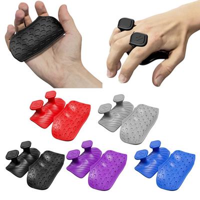 1 Pair Anti-Slip Silicone 2-Finger Workout Grips Men Women Palm Protection Weight