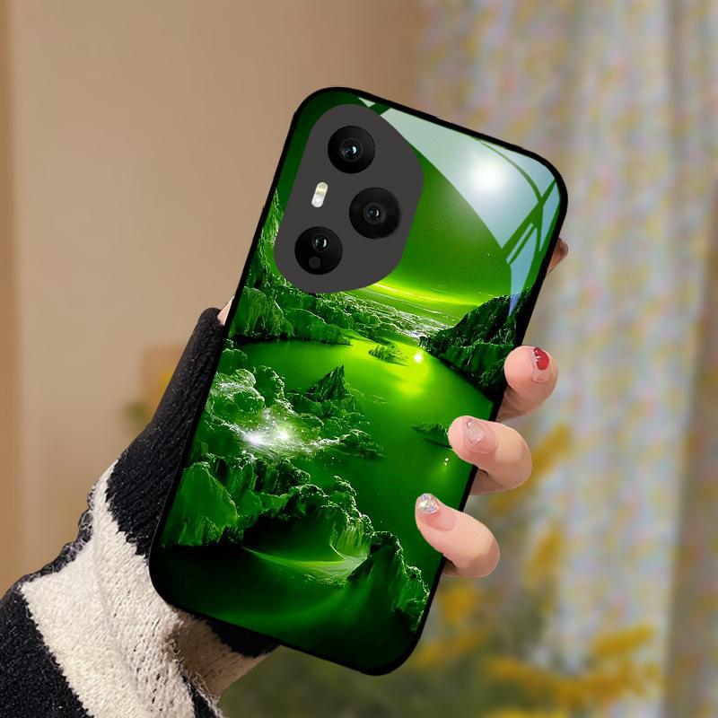 Tempered Glass Phone Case For Honor 400 Pro Honor400 Lite 5G Cover Luxury Painted Hard PC Fundas Shockproof Protective Shell