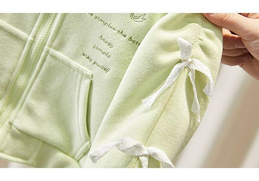 Girls' Casual Sweet Suit - Fresh Autumn Two-Piece Set, Pure Color for Small & Medium Children (2026 New Style)