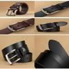 High Quality Men Belt Retro Pin Buckle Genuine Leather Waistband Alloy Buckle Pd401 Brown