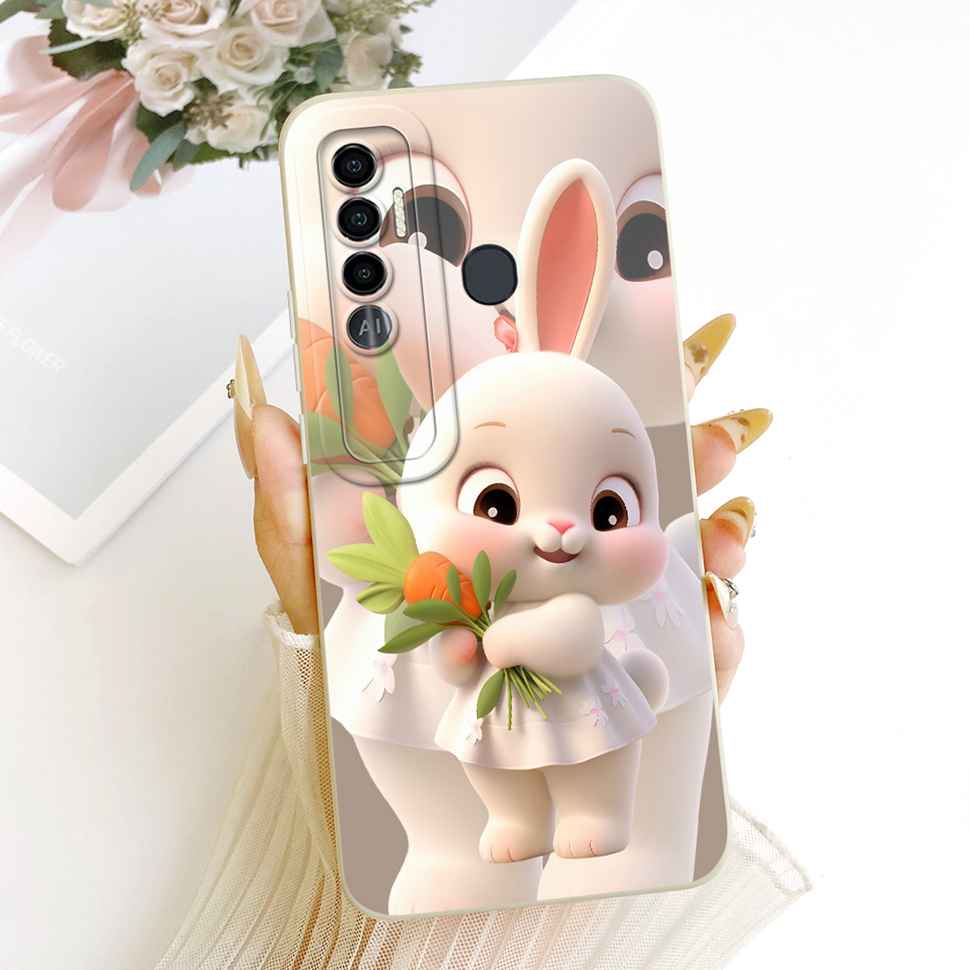 For Tecno Spark 7 Pro Case KF8 Fashion Flower Cat Soft Silicone Back Cover For Tecno Spark7 Spark 7 Pro Phone Case Bumper