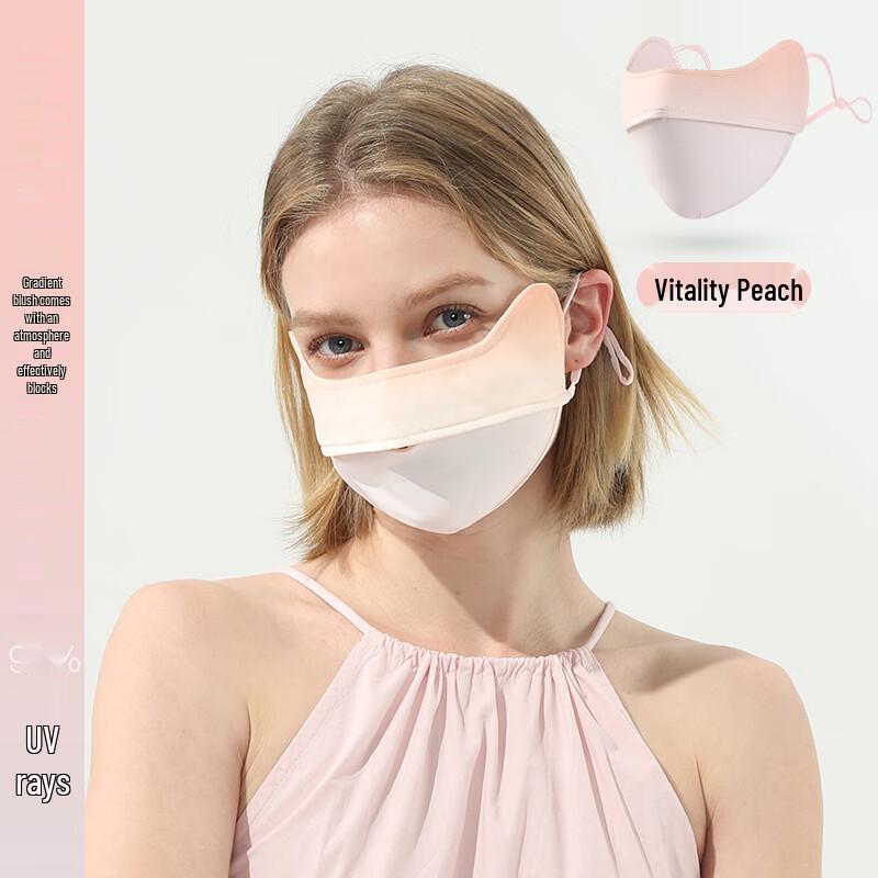 Women s Ice Silk Gradient Blush Sun Protection Mask
