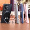 360° Rotating Stand Shockproof Matte Clear Magnetic Phone Case for Samsung S25 S23 S24 Ultra Pllus FE S25 Edge For Magsafe Cover