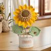 Knitted Flowers Decorations Decorative Crochet Flowers Potted Plants Knitted Artificial Flowers Gifts for Friends