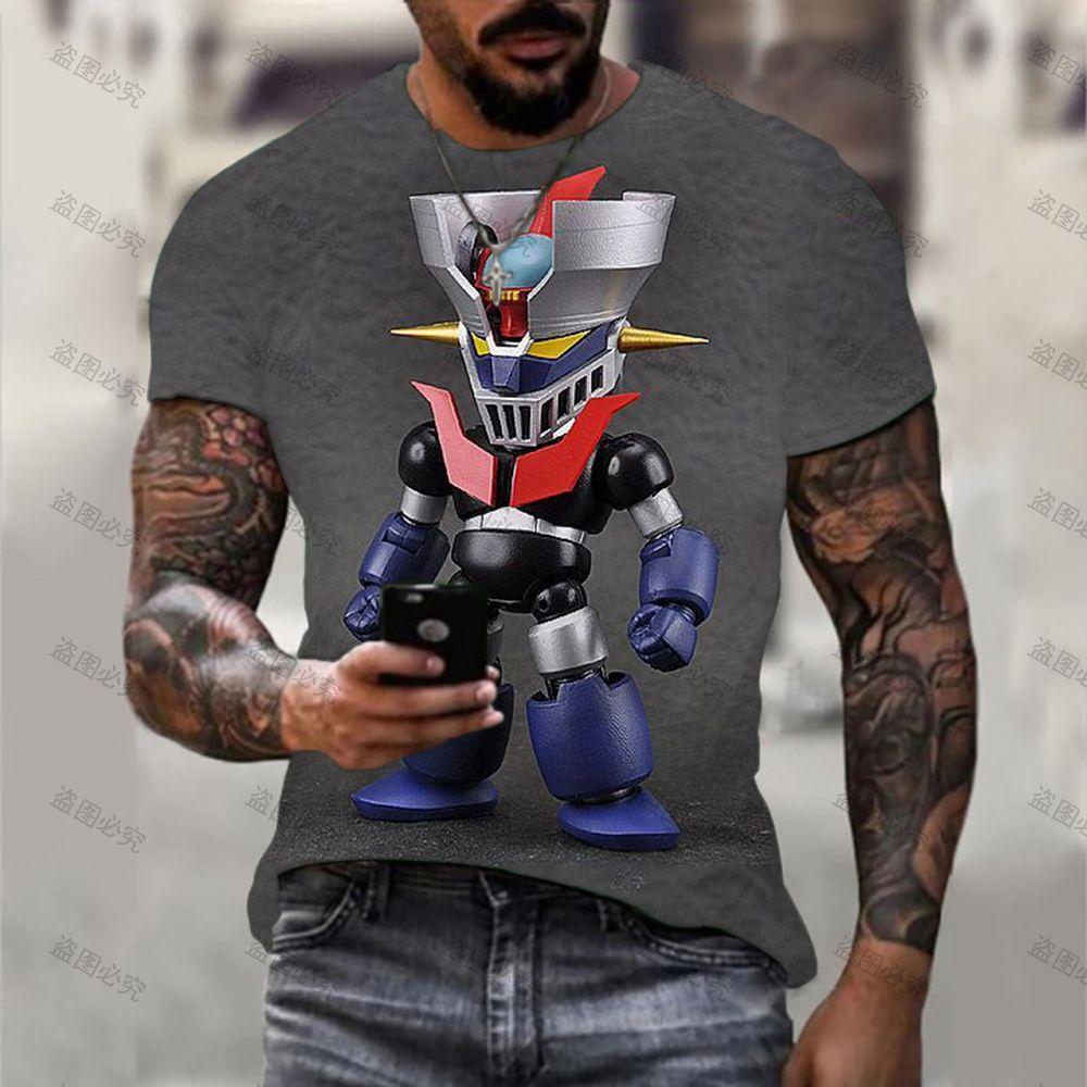 

Футболки Рубашка Мужская Новая Мужская Футболка Mazinger Z Essentials Досуг Y2k Топы HD Печать Одежда Harajuku Мультфильм Аниме Мода 2XL