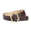 Women'S Rose Gold Square Buckle Day Buckle Black Belt Basic Thick Line Textured Women'S Belt