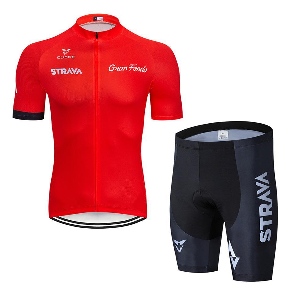 STRAVA Cycling Suit Short Strap, New Cycling Suit, Summer Short-sleeved Strap Set 2026.