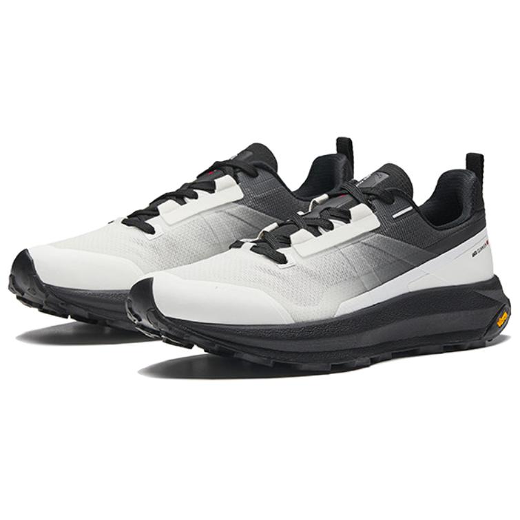 Anta Champion Path Simple Comfortable Non-Slip Wear-Resistant Low-Top Hiking Shoes Men Hiking Shoes White Black Gray 112626605A-2