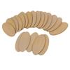 Natural Rustic Wooden Cutout Oval Wood Pieces Tag Unfinished Wood Oval Slices for DIY Craft Wedding Centerpiece Christmas