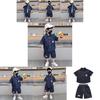Trendy Blue Boys Denim Short Sleeve Set For Summer Stylish Casual Outfit For Kids