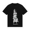 Loose round neck short sleeve printing fashion cartoon pattern t-shirt men's comfortable summer tops Autumn and winter innerwear
