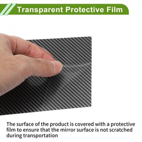 6 Pcs Door Pillar Window Trim for Chevy Silverado Carbon Fiber Pattern Black