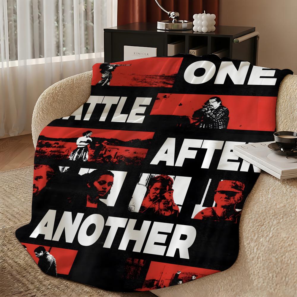 movie O-One Battle After Another-r Throw Warm Soft Flannel Blanket, Multi-use for Sofa Bed Camping Travel Nap