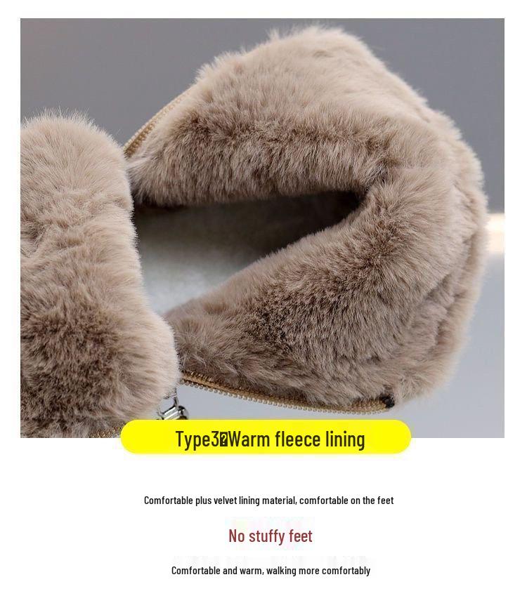 Damen Schneestiefel mit Fleece-Futter - Dicke Sohle, Weich, Bequem, Knöchelhohe Stiefel 2025