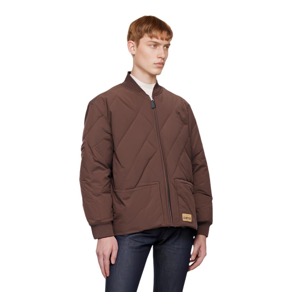 Puma Retro Reverie Padded Bomber Jacket Unisex Jacket Coffee-Brown 631173-65