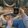 Tazza da Caffè in Metallo Leggero per Campeggio all'Aperto Tazza da Viaggio Termica a Doppia Parete Tazza da Campeggio con Manico Durevole