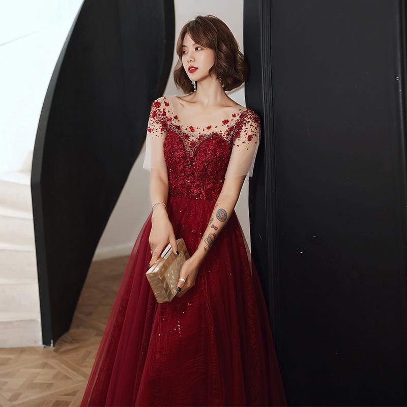 Ladies Elegant Wedding Dresses Beautiful Temperament Party Evening Dresses